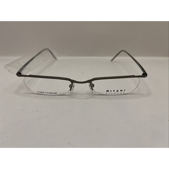 Mitani Eyeglasses Pure Titanium HalfRim ME76 3.TPMD Demo Lens Grey 48-18-148